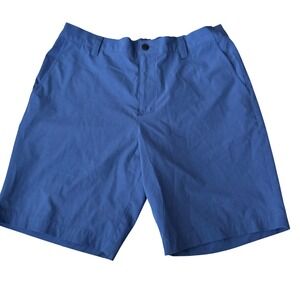 Banana Republic Mens Blue Chino Shorts 36 Golf Comfort Waist Stretch Wicking